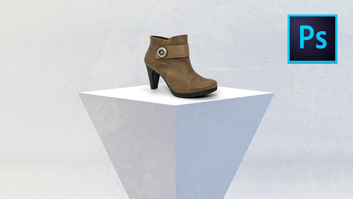 Como colocar un zapato sobre un fondo en Photoshop